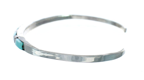 Navajo Multicolor Inlay Sterling Silver Cuff Bracelet NX11600